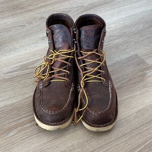 Danner Men's Dark Brown Leather Boots with Tan Laces